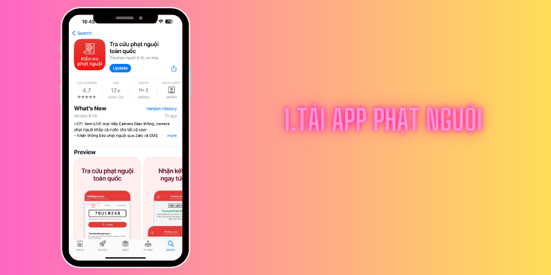 Tải app Phạt Nguội Toàn Quốc