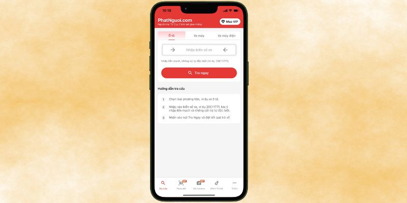 Kiểm tra phạt nguội sóc trăng trên app